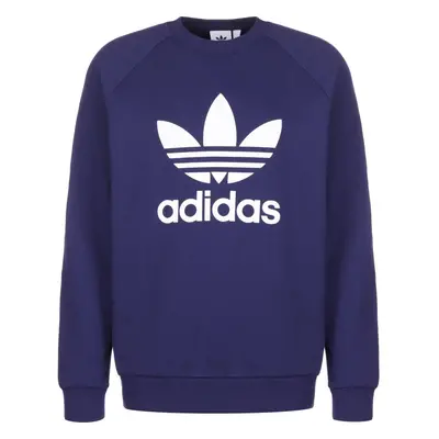 (Small) adidas 'Originals' Trefoil Crew Sweatshirt - Night Sky/White