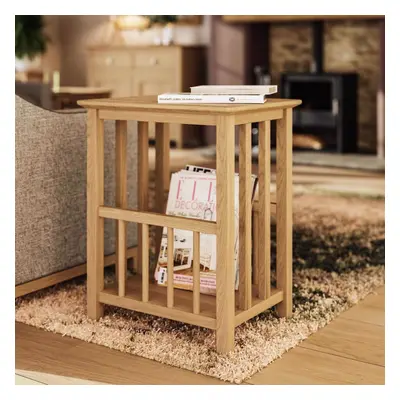 FWStyle Magazine Rack Natural Oak Veneer Assembled