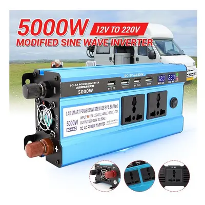 (3000W 12V To 220V) 3000W 4000W 5000W DC 12V 24V to AC 220V LCD Display Car Solar Inverter Volta