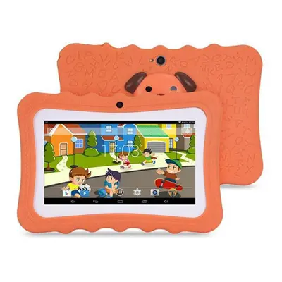 (Orange) Kid's Tablets & Computers Colourful 7-Inch Android Tablet With Protective Case For Chil