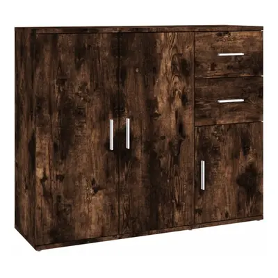 (smoked oak) vidaXL Sideboard Home Storage Side Cabinet Cupboard Highboard Engineered Wood