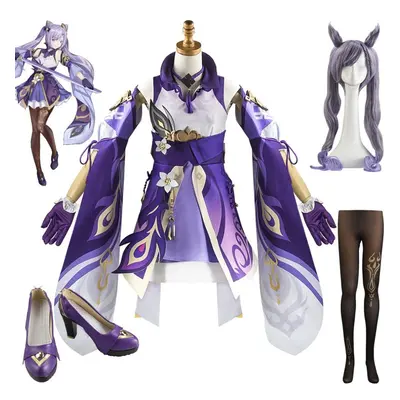 (keqing, M) Genshin Impact Games Cosplay Clothing Performance Clothes Wear Keqing Cos