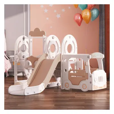 (A) 3-in-1 Toddler Swing and Slide Set Kids Climber Playset