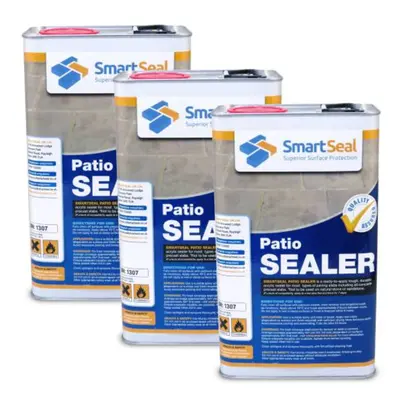 (3 x Litres) Smartseal Patio Sealer - Protect Concrete Precast Slabs against Black Spot, Stain R