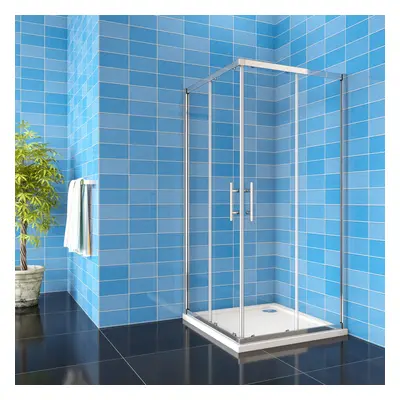 (800x800mm) Corner Entry Shower Enclosure Sliding Glass Door