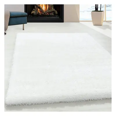 (Snow, x cm) Abaseen Cosy Shaggy Rug Modern Rugs Soft Touch 5cm Heavy Thick Pile Area Rugs