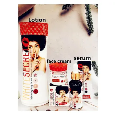 100% Original White Secret Set Lightening Days Cream 30ml Lotion 300ml And Complexion Serum 30ml