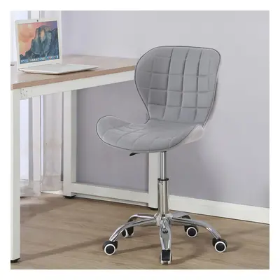 (Grey) Charles Jacobs Adjustable Swivel Chair | Office Chair With Chrome Wheels