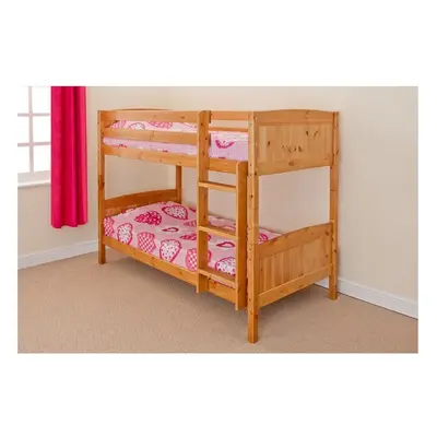 (Caramel, No Mattress) 2ft6 Shorty Wooden Bunk in Grey White Caramel Natural