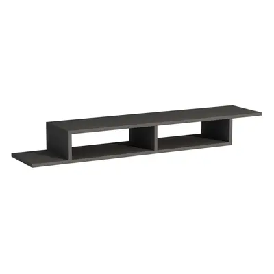 (Anthracite) Eldon Floating TV Stand with Shelves