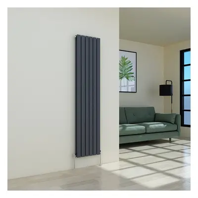 (1800 x 410mm Double, Anthracite) Flat Panel Designer Radiator