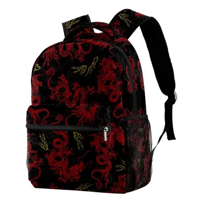 Lightweight Laptop Daypack Classic Chinese God Dragon Backpack College Schoolbag Travel Casual R