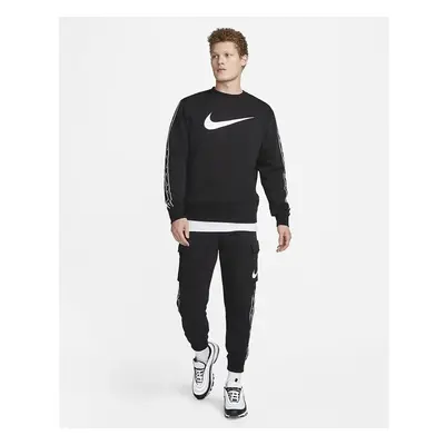 (L) Men's Nike Repeat Tracksuit Black Crew Neck Top