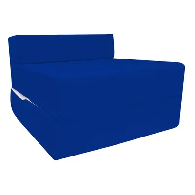 (Dark Blue) Cotton Twill Single Chairbed Z Bed Guest FoldOut Futon Sofa Bed