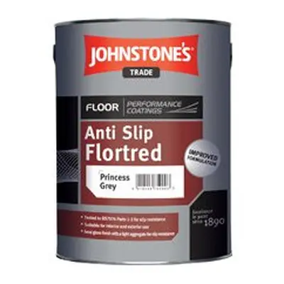 Johnstone's Trade Anti Slip Flortred Floor Paint Princess Grey 5L