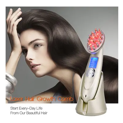 (with box) RF Laser Hair Growth Massage Comb Anti Hair Loss Therapy Infrared