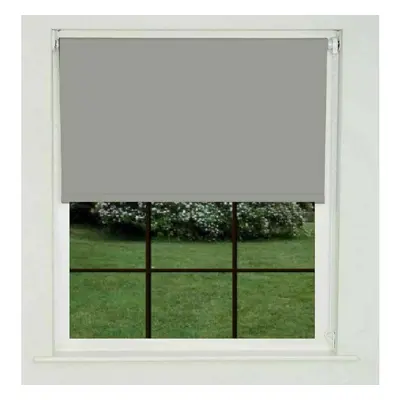 (240cm, 160cm) Silver Grey Blackout 100% Thermal Fabric Roller Blinds