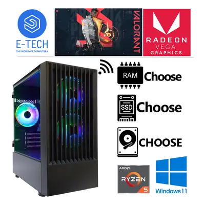 (1TB NVME SSD + 1TB Hard Drive, 32GB DDR4 3200MHz) AMD Ryzen 5600G Gaming PC 32GB 1TB SSD 1TB HD