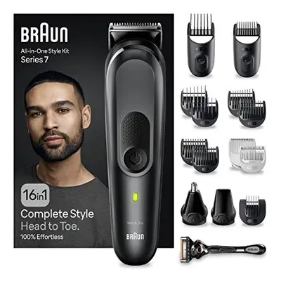 Braun 16-in-1 All-in-One Style Kit Series 7, Male Grooming Kit With Beard Trimmer, Hair Clippers