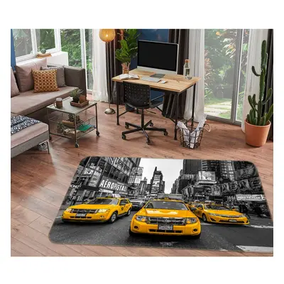 (80cmx120cm (31.4''x47.24'')) 3D Yellow Taxi Assaf Frank Rug Non Slip Rug Mat Room Mat Quality E