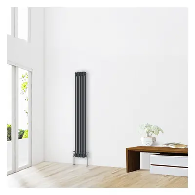 (1800 x 290mm-2 Column) NRG Traditional Anthracite Cast Iron Style Radiator