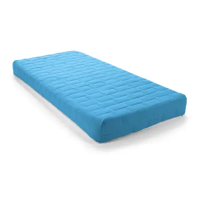 (4FT Small Double, Light Blue) Visco Therapy Jazz Coil Spring Rolled Mattress