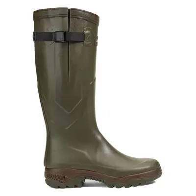 (Kaki, UK 7-7.5) New Aigle Parcours Vario Mens Womens Adjustable Green Wellies Wellington Boots