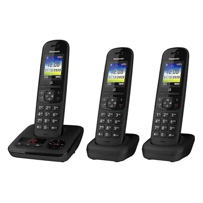 (3) Panasonic KX-TGH723EB Digital Cordless Telephone