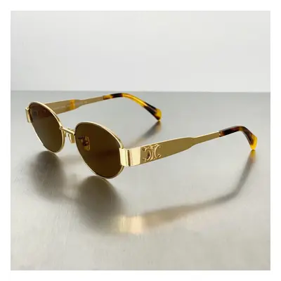 (Golden Tea) Women Fashionable Retro Arc De Triomphe Sunglasses