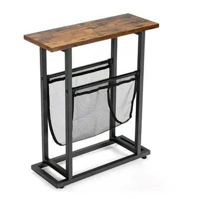 Industrial End Table Small Side Accent Table Rustic Coffee Table