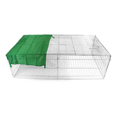 XL Metal Run for small animal includes a sunshade for pet protection