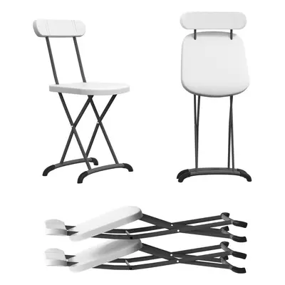 2PCS Folding Chairs Heavy Duty Molded Chairs Outdoor Plastic Chairs