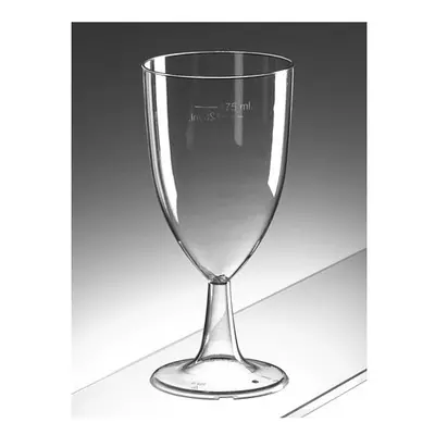 (Pack of 120) Finest tulip disposable one piece plastic wine glasses 215ml