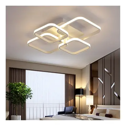 (Suqare, Heads) Modern Dimmable LED Chandelier Ceiling Light with Remote