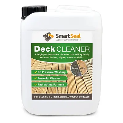 (5 Litres) Best Wooden Decking Cleaner - Easy Cleaning With No Pressure Washing or Damage