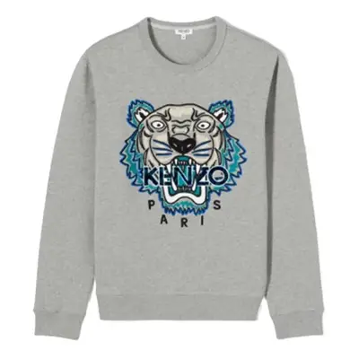 (L) KENZO SWEAT Mens Sweatshirts Crew Neck Long Sleeve Pullover Grey Winter Jumper