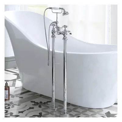 Edwin Traditional Freestanding Bath Shower Mixer Tap Chrome