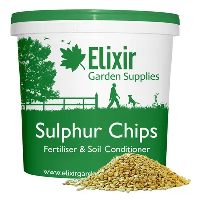 (Tub, 25kg) Elixir Gardens | Sulphur Chips Garden Fertiliser | Correct Soil pH | 500g -25kg in B