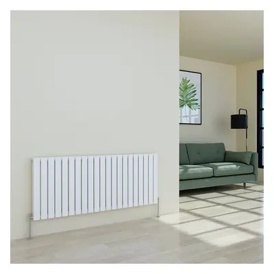 (600 x 1430mm Double, White) Flat Panel Designer Radiator