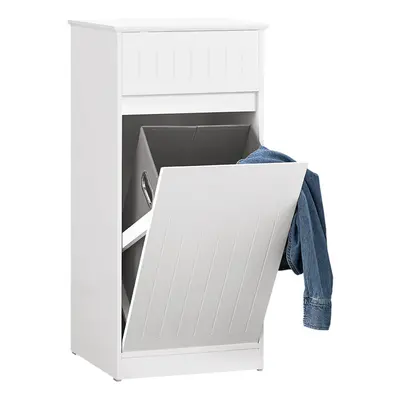 SoBuy BZR110-W, Laundry Cabinet Laundry Chest Bathroom Storage Cabinet