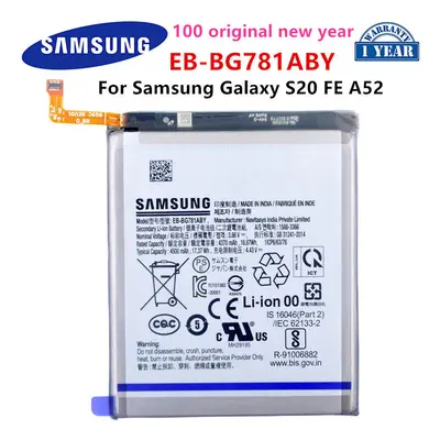 Original Eb-bg781aby 4500mah Replacement Battery For Samsung Galaxy S20 Fe 5g Sm-g781b A52 Sm-a5