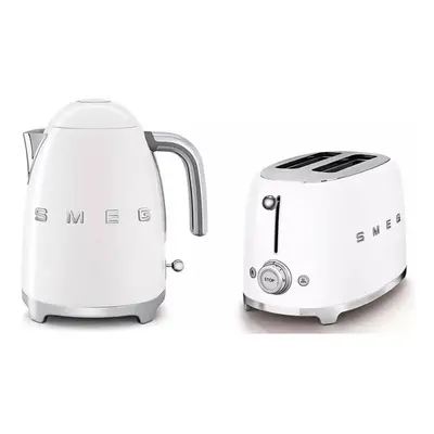 (white) SMEG 2-Slice Toaster and 1.7-litre Kettle Set