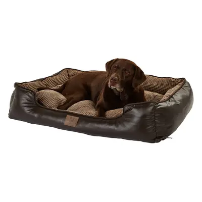 (X-Large) Bunty Faux Leather Cat & Dog Bed, Machine Washable