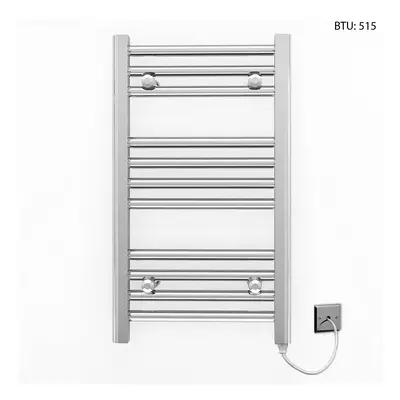 (300 x 600mm (BTU: 515)) Chrome Electric Bathroom Towel Rail Radiator