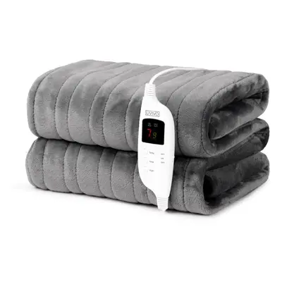 (Grey) LIVIVO Heated Cosy Electric Blanket