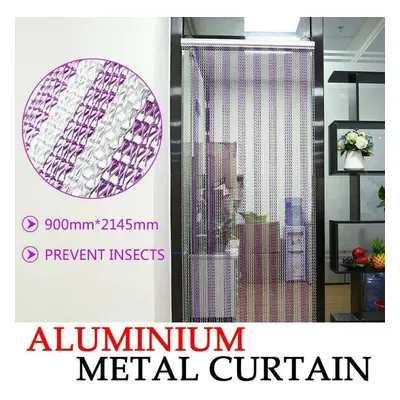 (Purple) x 90cm Aluminium Chain Curtain Insect Blinds