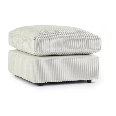 (Mink) Large Jumbo Cord Fabric Footstool