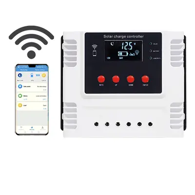 (60A) Solar Charge Controller Wifi App Control 60A LED Display USB 12V 24V 48V Auto Identificati