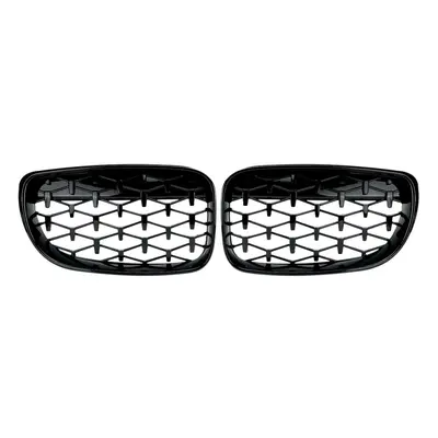 2X Front Kidney Diamond Meteor Grille Grills for -BMW Series E81 E82 E87 E88 LCI Racing Grills G