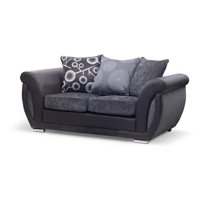 (Grey / Black, Seater Sofa) Vesgas Fabric Corner Sofa, Seater Seaters Set